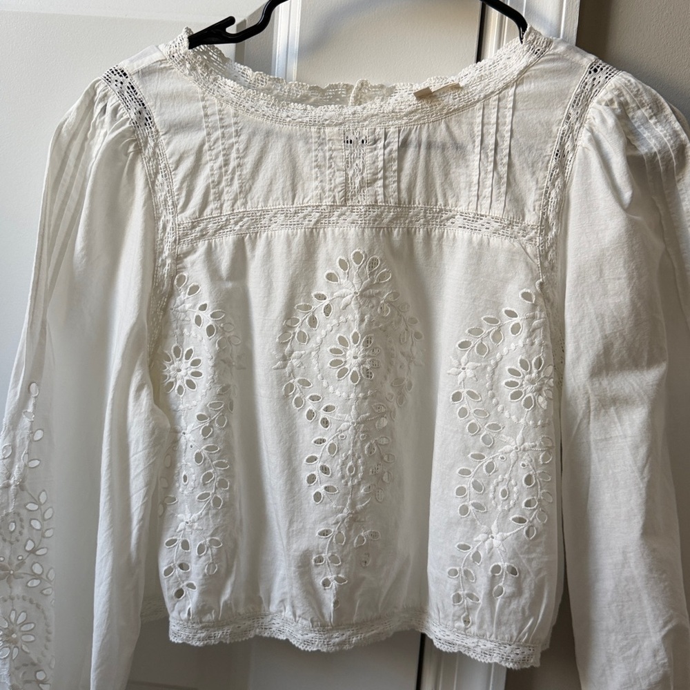 Sezane Enea Blouse Ecru - Size 6